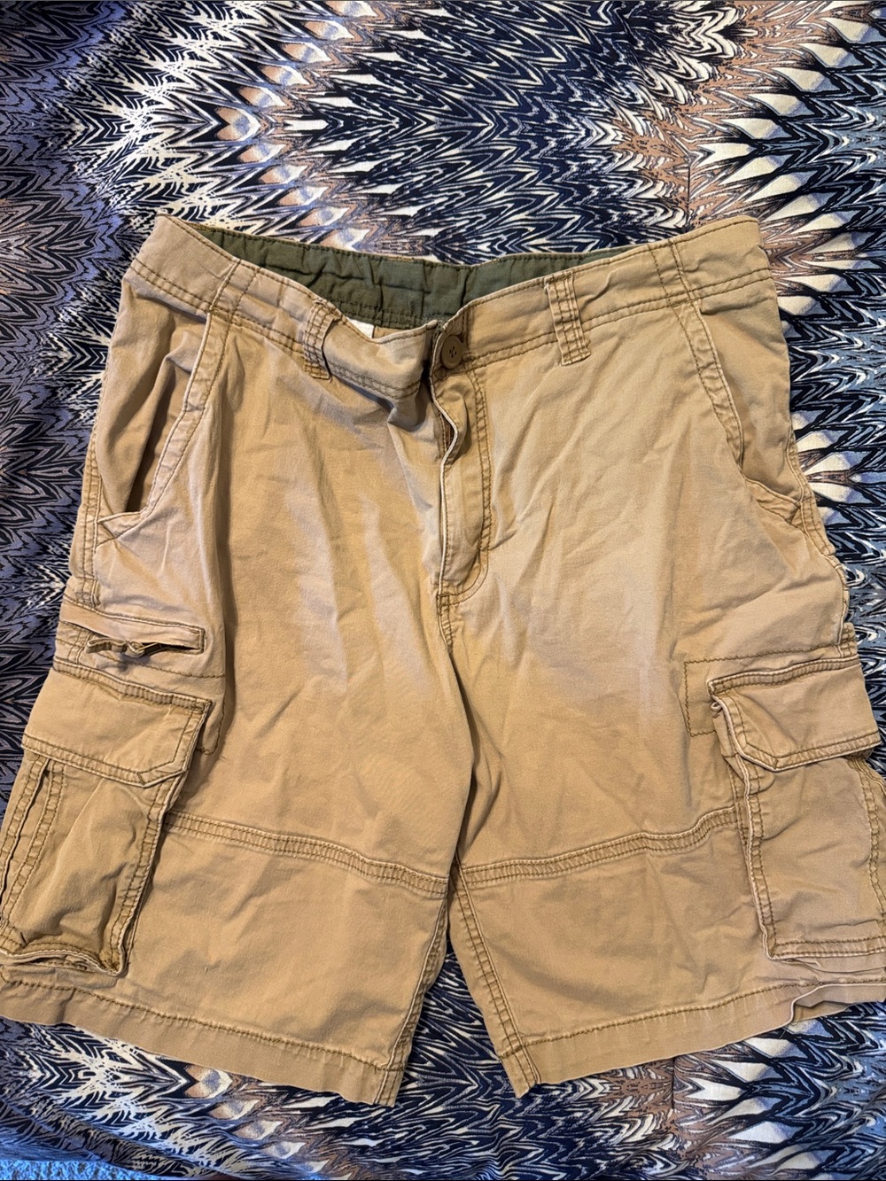 George Tan Cargo Shorts with Utility Pockets